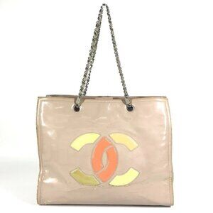 CHANEL Lipstick CC CC Mark logo Double Chain Shoulder Bag Tote Bag